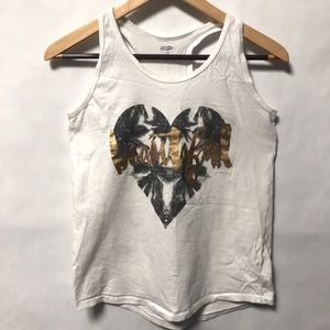 Girls White “Beautiful” Tank Top